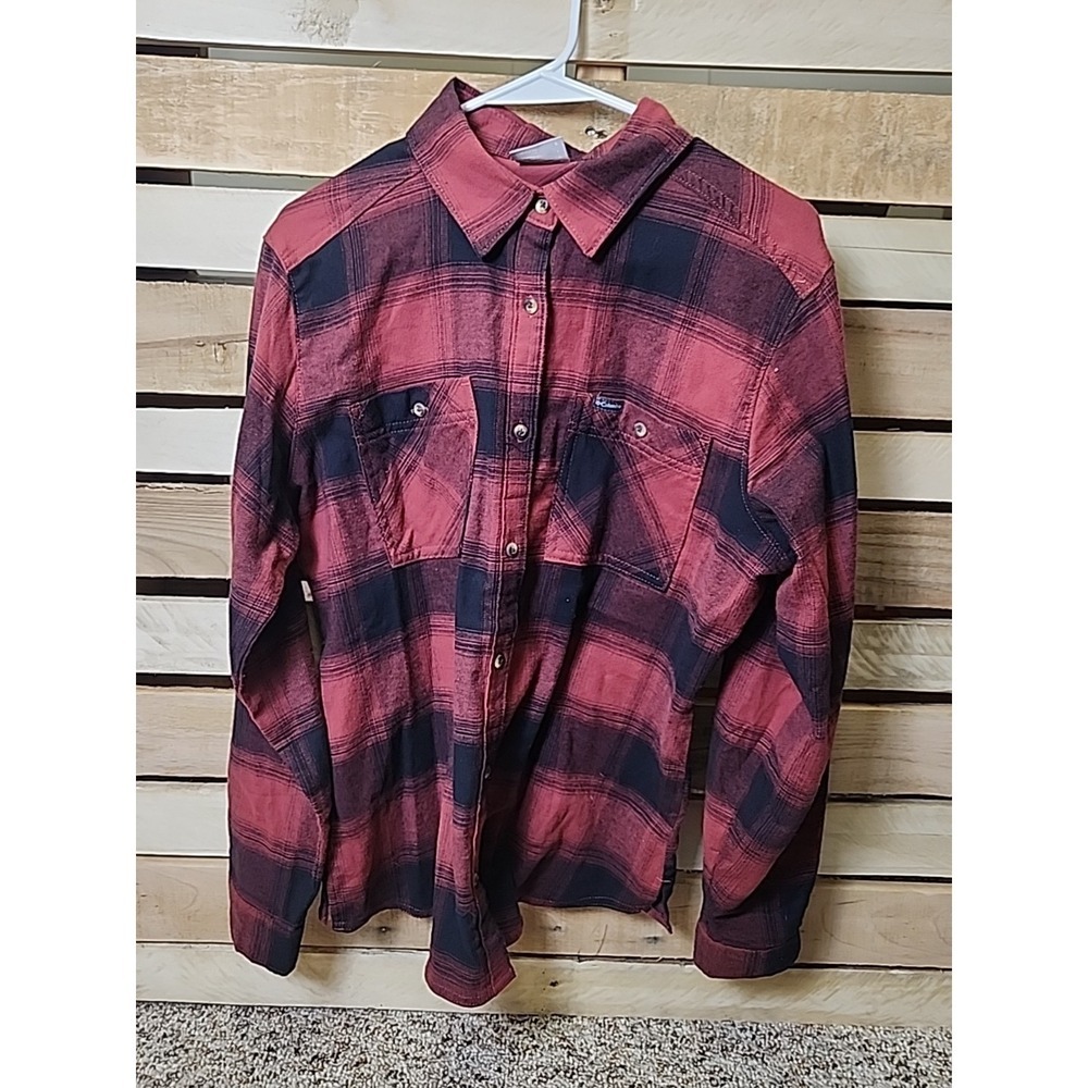 Columbia‎ Woman's Button Up Sz Large Cotton Blend
